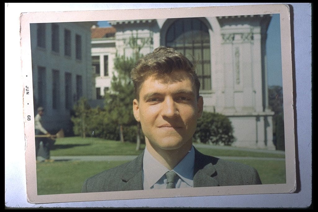 Ted Kaczynski als junger Mathematikprofessor im Juni 1968 vor der University of California, Berkeley