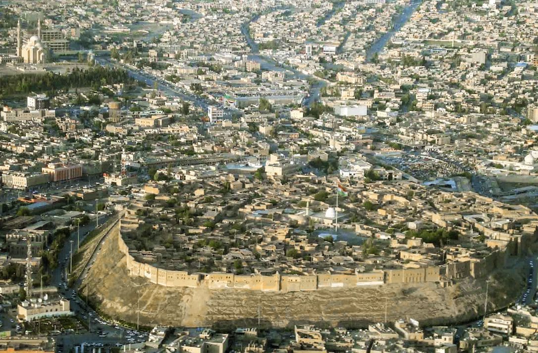 Das Zentrum von Erbil im Irak.