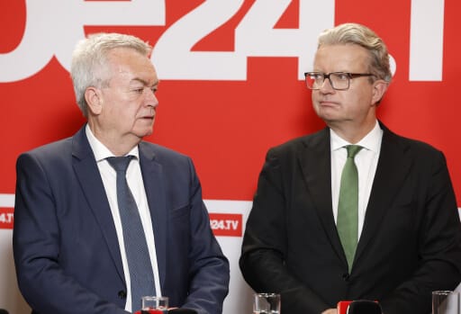 Landeshauptmann-Stv. Anton Lang (SPÖ /links) und der Landeshauptmann der Steiermark, Christopher Drexler (ÖVP) haben beide historische Negativ-Ergebnisse eingefahren.