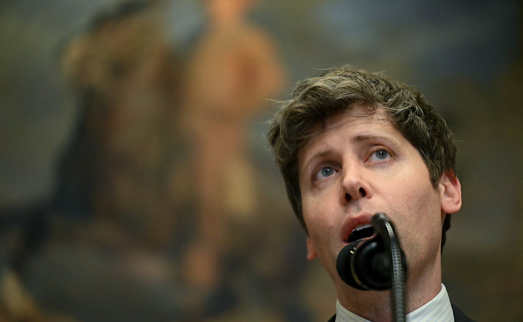 Sam Altman (Bild), CEO von Open AI, spricht im Weißen Haus über die KI-Zukunft.