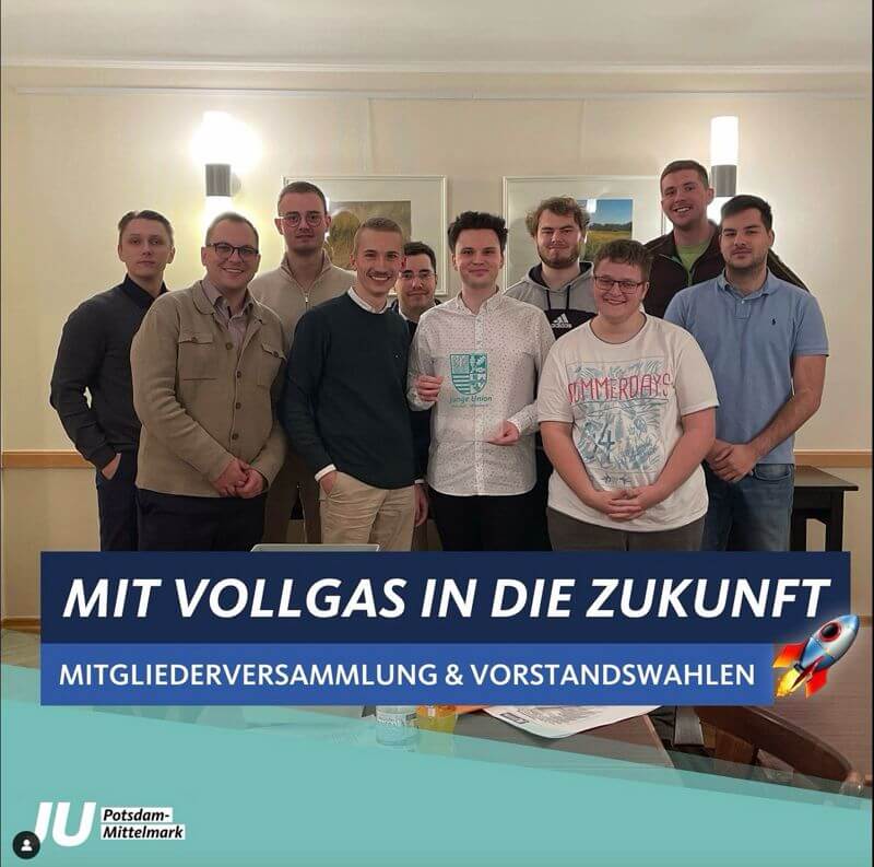 Rosenschon, der zweite von rechts in der ersten Reihe, bei einer CDU-Veranstaltung in Brandenburg.