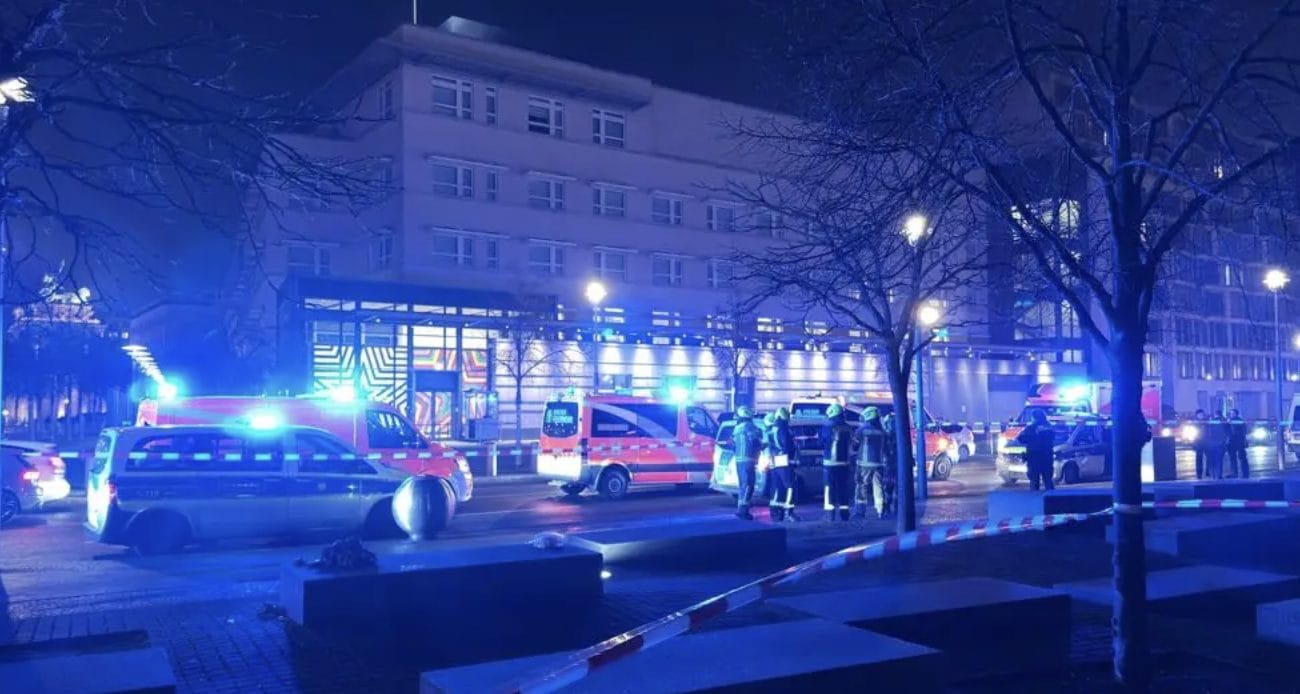 Blaulicht in Berlin-Mitte.