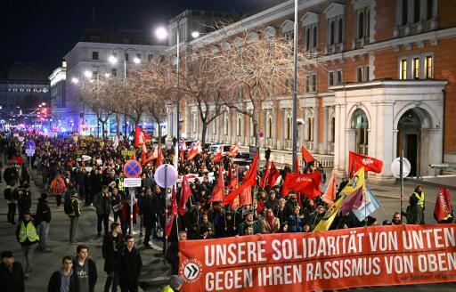 Die Demonstration gegen den Akademikerball 2024.