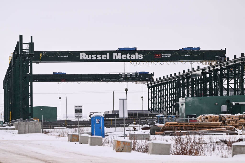 Kanada wird Russland nicht ersetzen können. Es liefert den Großteil seiner Produktion bereits in die USA. Im Bild: Die Industrieanlage von Russel Metals in Nisku, Kanada.