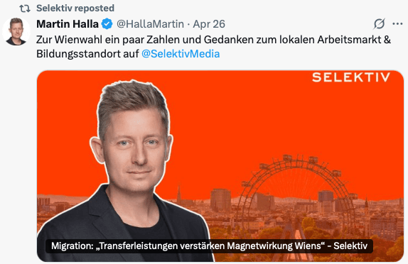 Der WU-Professor Martin Haller gab dem Wirtschaftsmedium „Selektiv