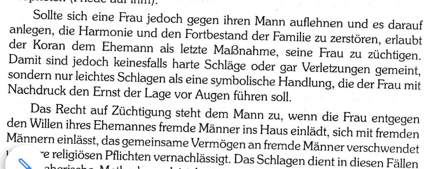 „Ilmihal für Frauen“, Seite 52: Züchtigung erlaubt.