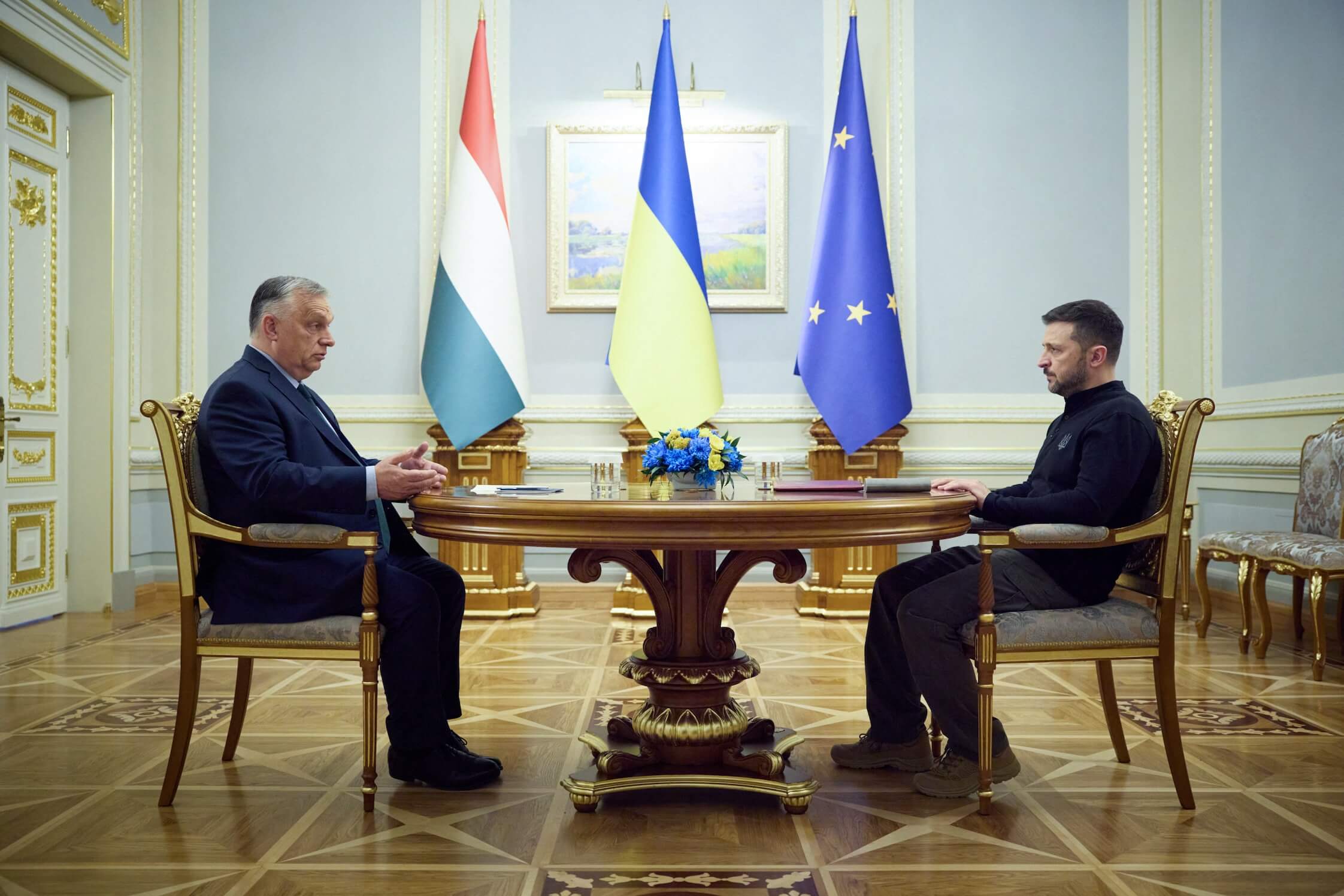 Seltenes Treffen: Selenskyj (r.) empfängt Orbán am 2. Juli 2024 in Kiew. Monate später eskalierte der Konflikt zwischen den beiden Ländern.