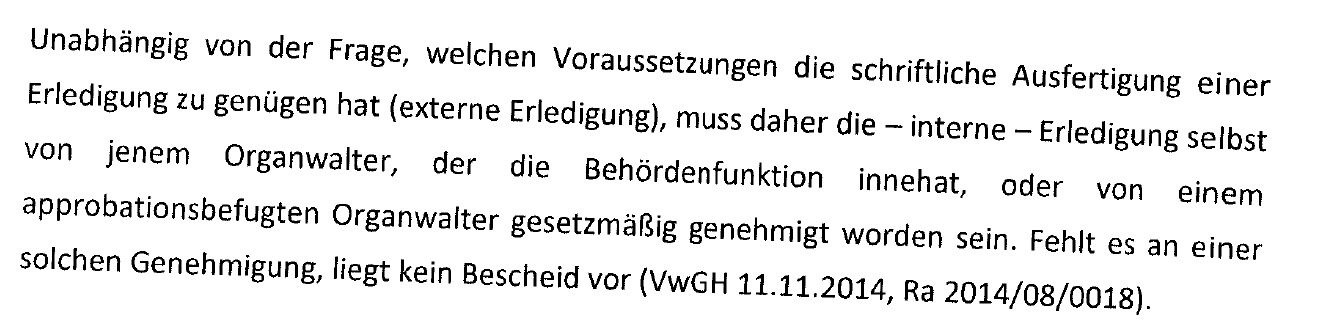 Es fehlt eine gültige Genehmigung.