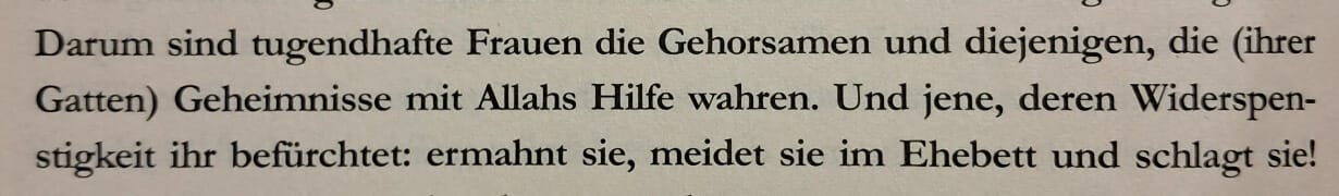 Tugendhaft sein, sonst gibt es Schläge!
