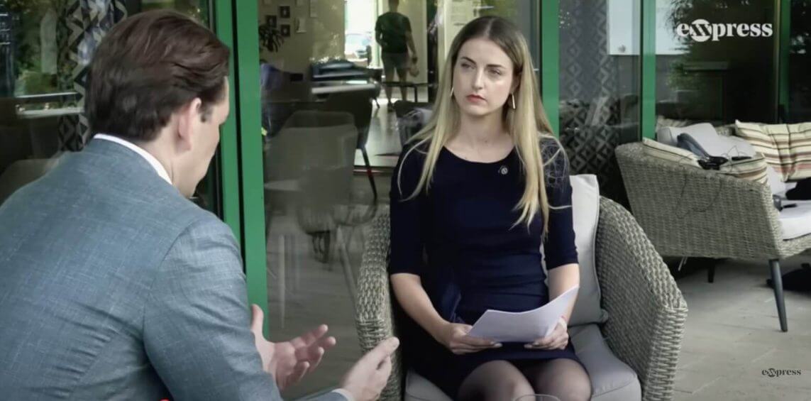 Exxpress-Reporterin Emanuela Sutter im Gespräch mit dem Alt-Kanzler Sebastian Kurz