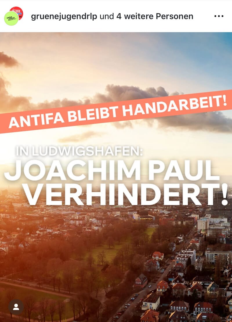 Das Netzwerk gegen Joachim Paul steht den Grünen nahe.