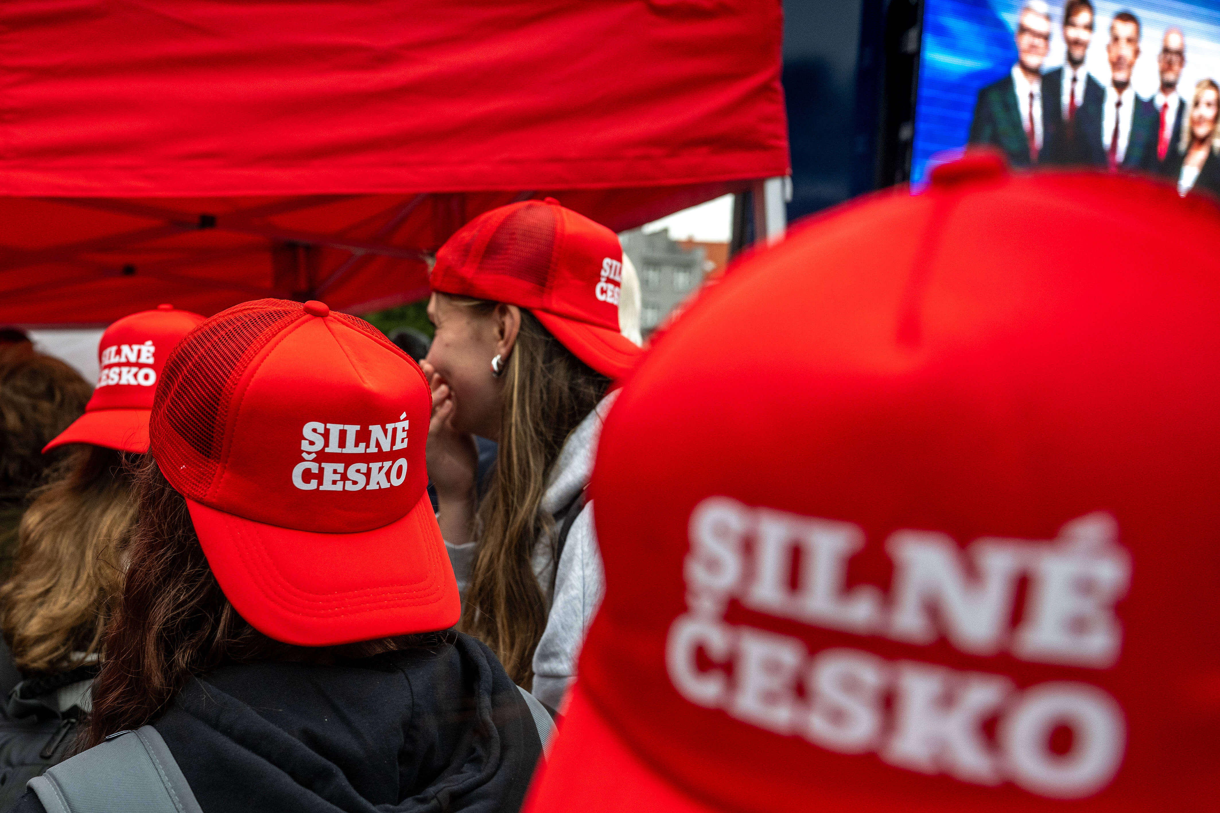Wahlkampfveranstaltung der ANO-Bewegung in Hradec Králové, Tschechien, am 22. September 2025.