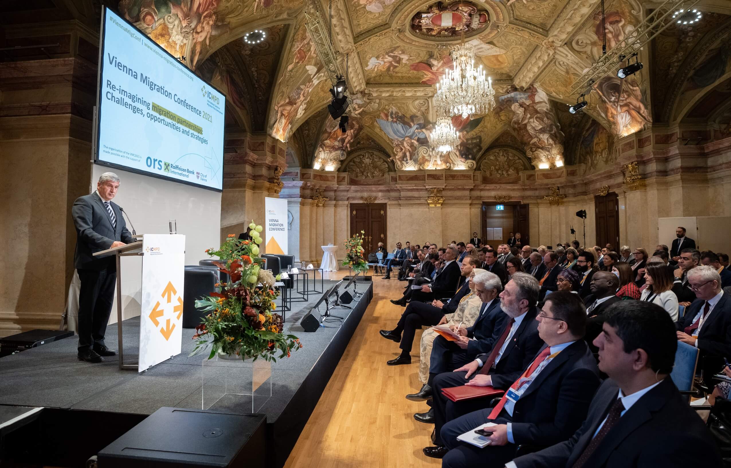 ICMPD-Direktor Michael Spindelegger spricht bei der „Vienna Migration Conference 2021“ in Wien. (Archivbild)