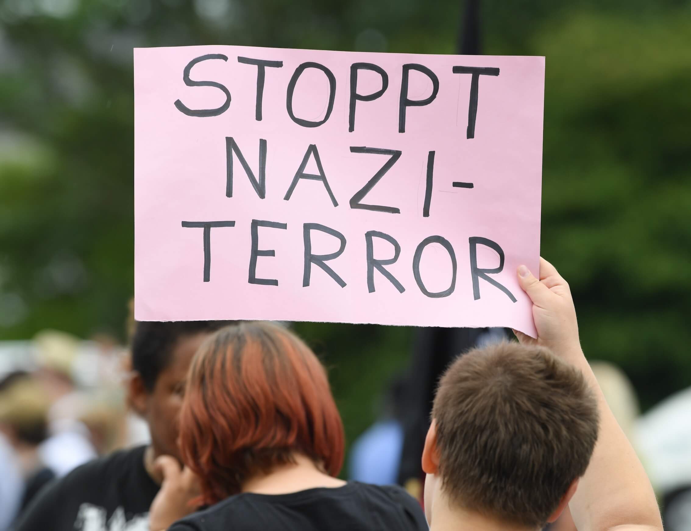 Protestkundgebung der Gruppe Antifa Kollektiv 069 (AK.069)