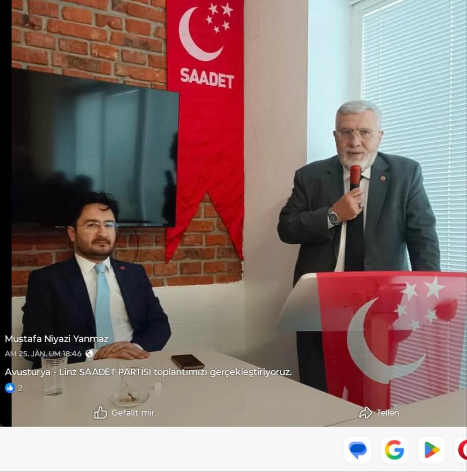 Hamas-Fans Yanmaz und Öztürk referieren im Jänner beim Sattledter Saadet-Verein.