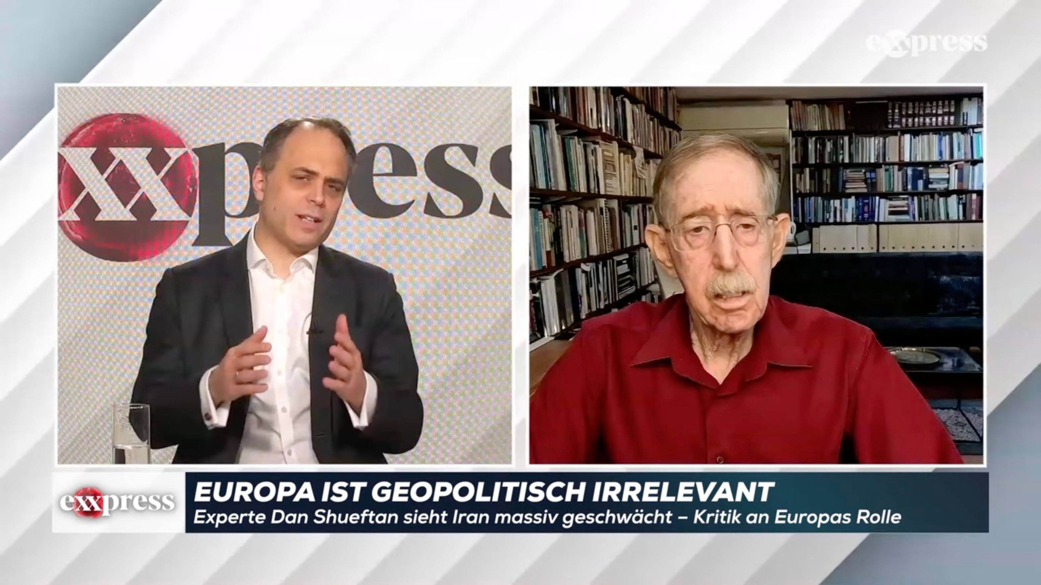 Dan Schueftan im Interview mit exxpress-Redakteur Stefan Beig
