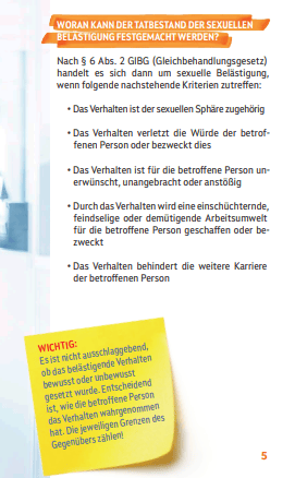 Paragraf 6 des Gleichstellungsgesetzes inklusive Wichtig-Post-It.