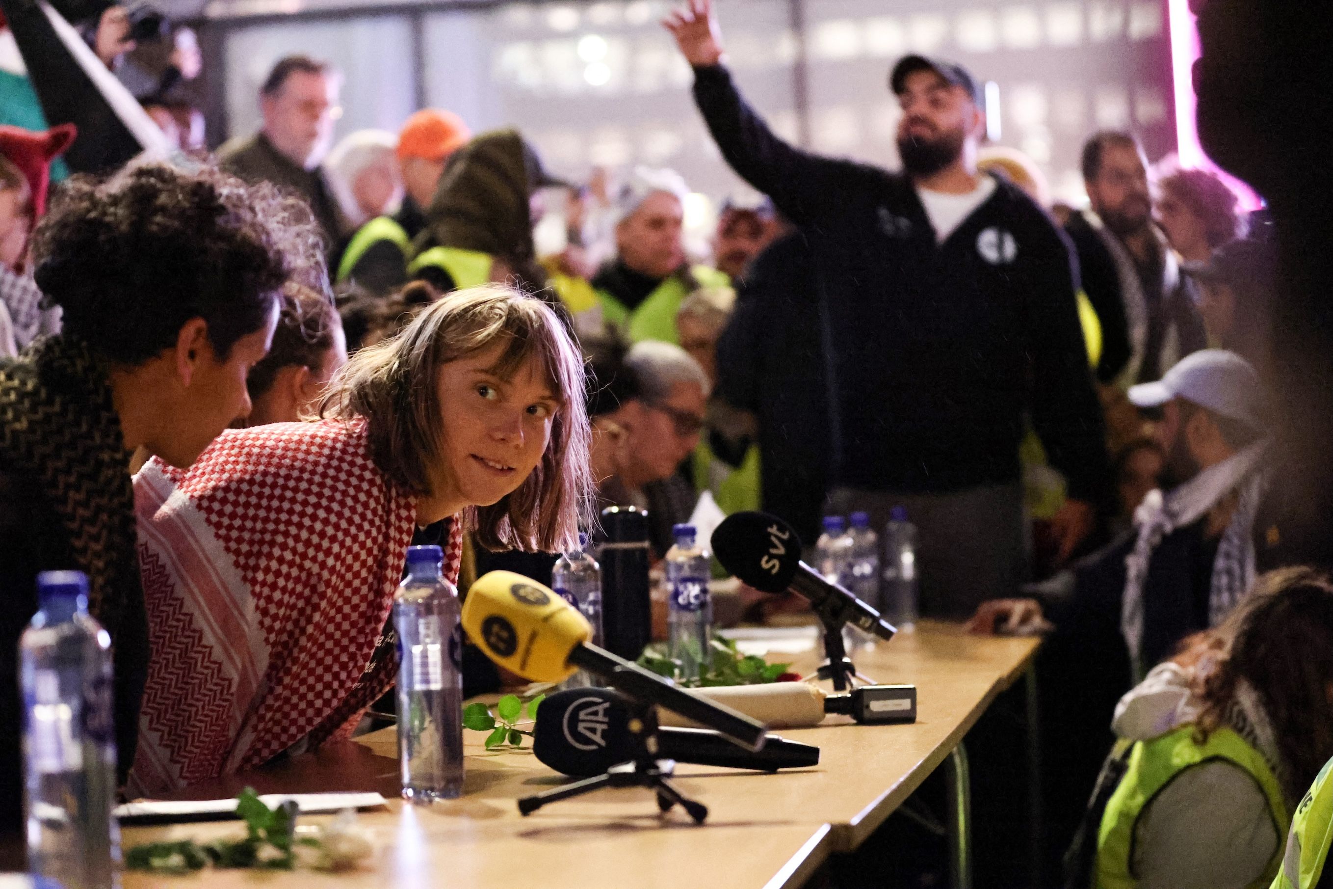 Thunberg bei einer Pressekonferenz in Stockholm: Wegen ihres Pro-Palästina-Aktivismus schafft sie es laufend in die Schlagzeilen, wenn auch aus immer peinlicheren Gründen.
