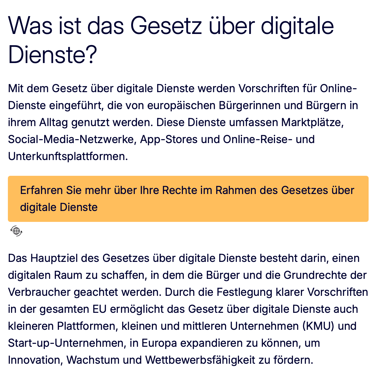 Auf der Homepage der Europäischen Kommission finden Sie alle Informationen zu dem Gesetzt.