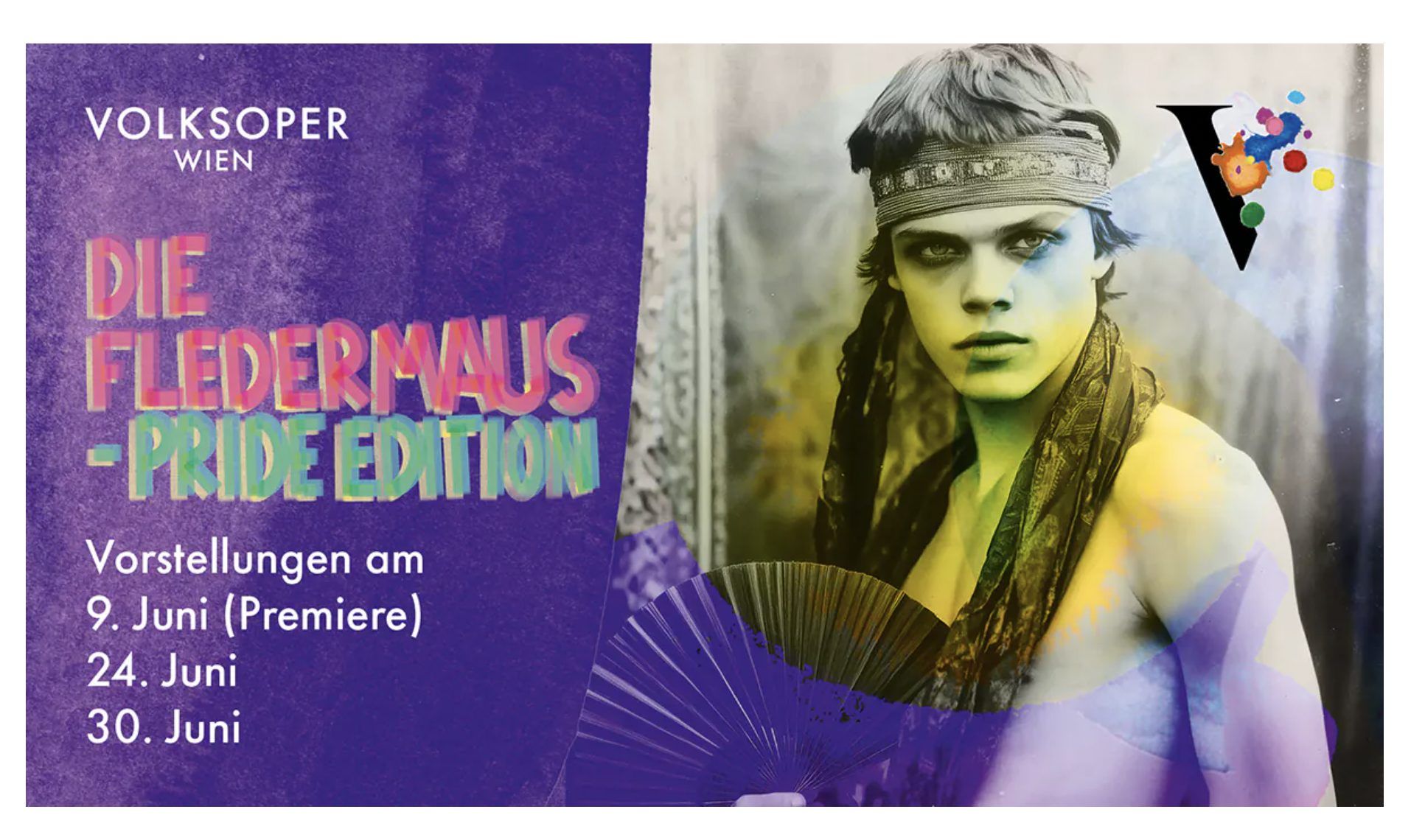 Im Rahmen des „Pride“-Monats finden in der Wiener Volksoper LGBTIQ-Aufführungen von „Die Fledermaus“ statt.