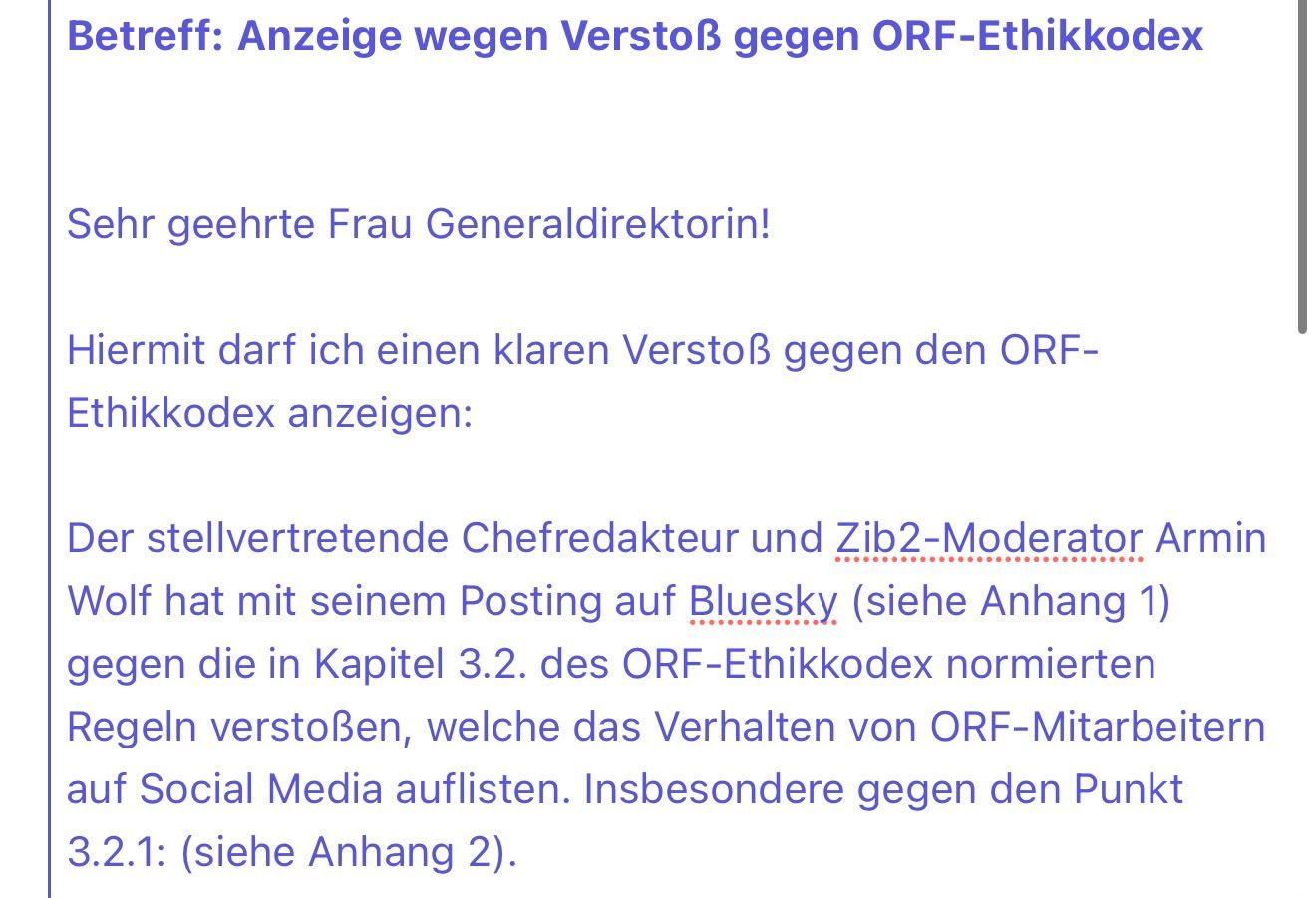 Anzeige gegen Armin Wolf durch Peter Westenthaler.