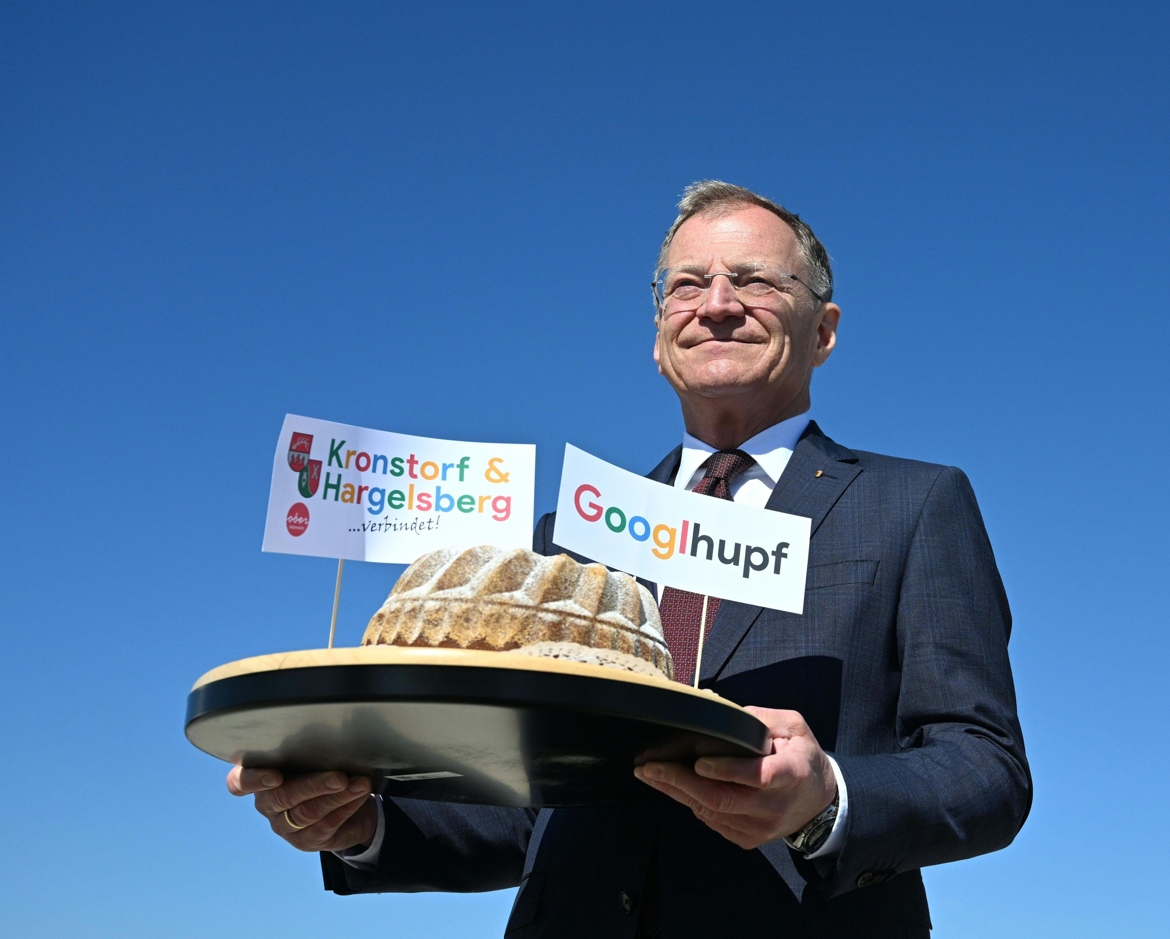 Landeshauptmann Thomas Stelzer (ÖVP) am Donnerstag, 23. April 2026, anl. eines Spatenstichs im Rahmen einer PK Land Oberösterreich