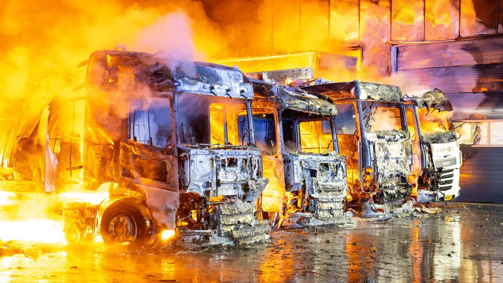 Staatsschutz ermittelt: 17 LKW in Flammen! - news - exxpress Nachrichten
