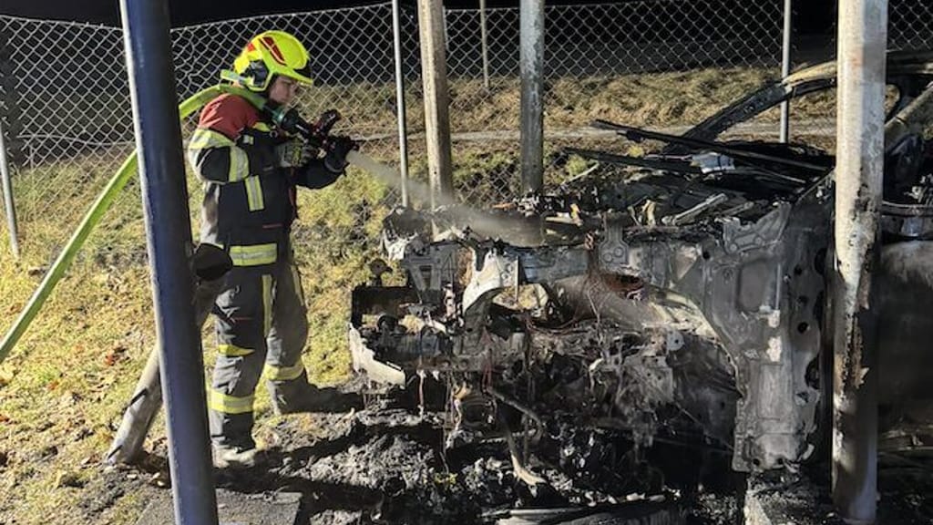 E-Auto-Unfall in NÖ: Feuer-Inferno nach Kollision mit Pkw - news - exxpress Nachrichten