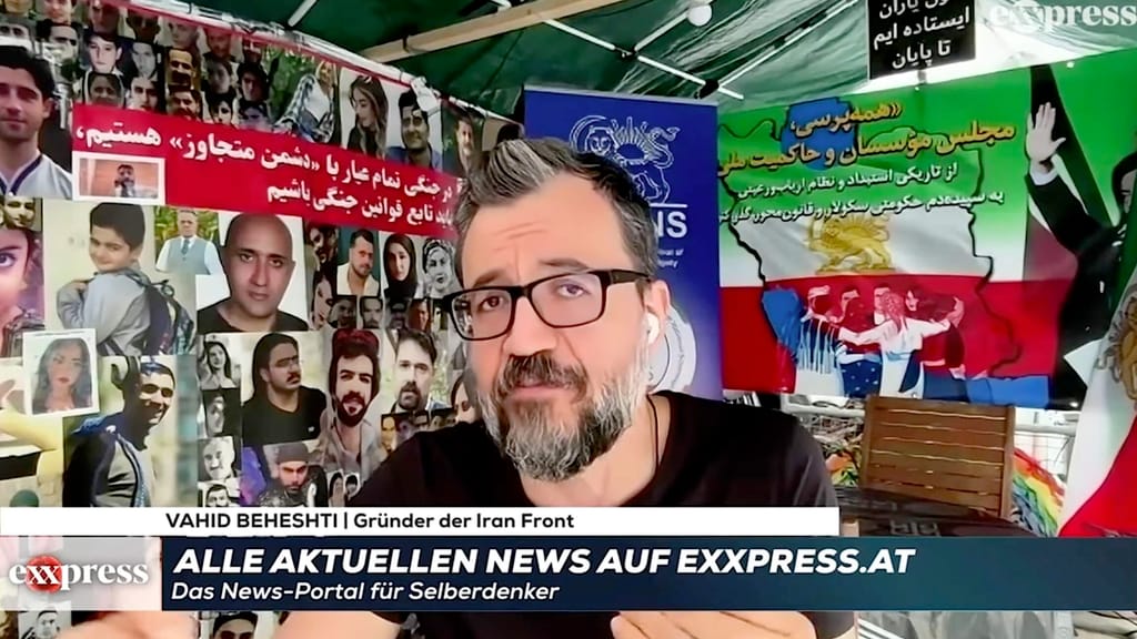 „Das Regime ist am Ende!“ Iranischer Exil-Aktivist Vahid Beheshti auf exxpressTV - politik - exxpress Nachrichten