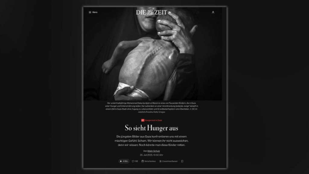 Gaza-Foto: Auch „Die Zeit“ rudert halbherzig zurück – doch die große Täuschung bleibt - politik - exxpress Nachrichten