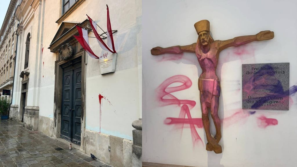 Zerstörung und Schmiererei: Hass-Serie gegen christliche Einrichtungen in Wien - politik - exxpress Nachrichten