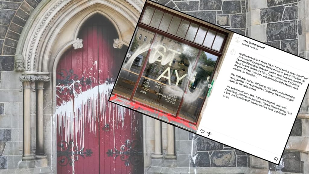 Buttersäure, Graffiti: 26 linksextreme Anschläge auf christliches Café - politik - exxpress Nachrichten