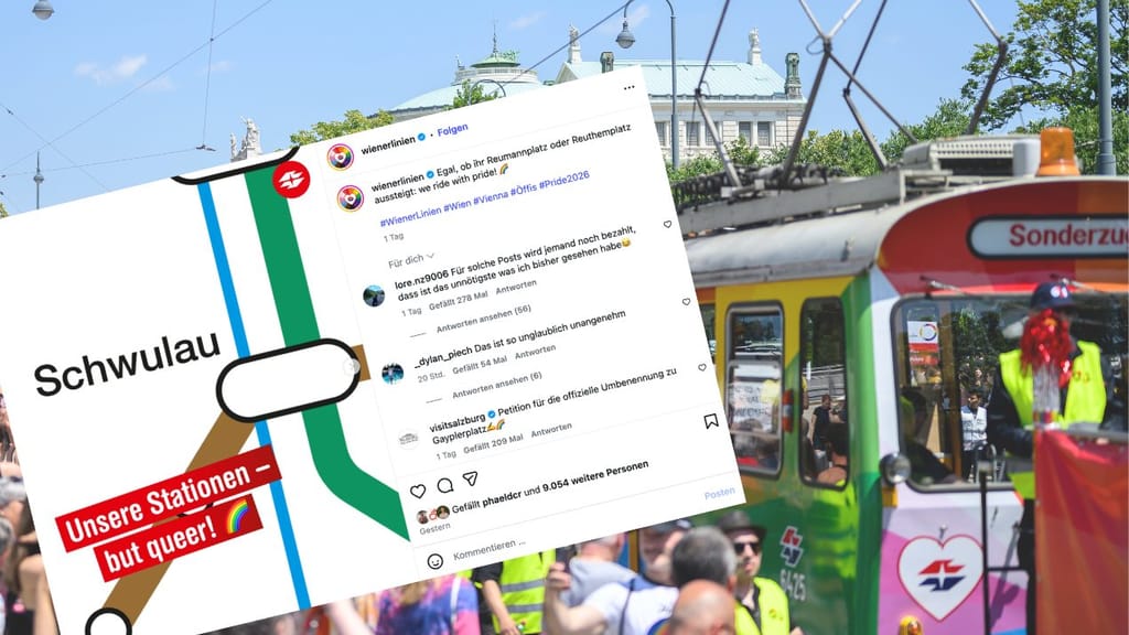 „Schwulau“ und „Lesbenfeldgasse“: Pride-Gag der Wiener Linien sorgt für Unmut - politik - exxpress Nachrichten