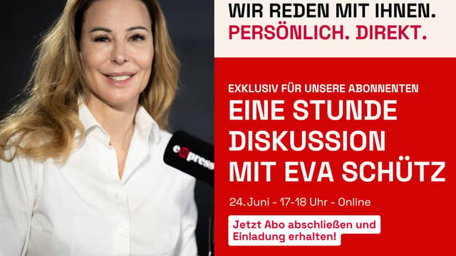 Ihre Frage. Ihre Stunde. Ihr exklusives Gespräch mit Eva Schütz.