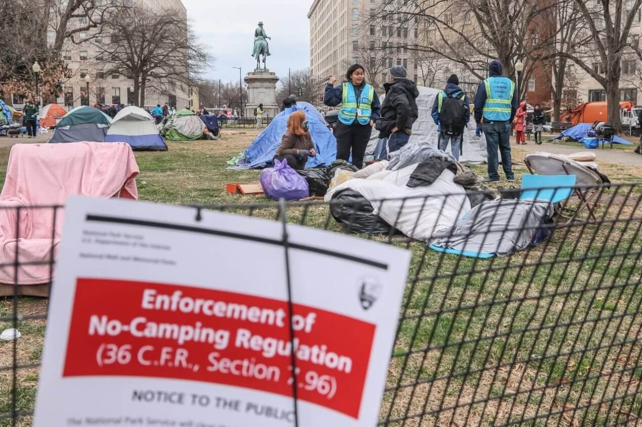 Trump lässt Obdachlose vor dem Weißen Haus räumen – per Präsidenten-Erlass
